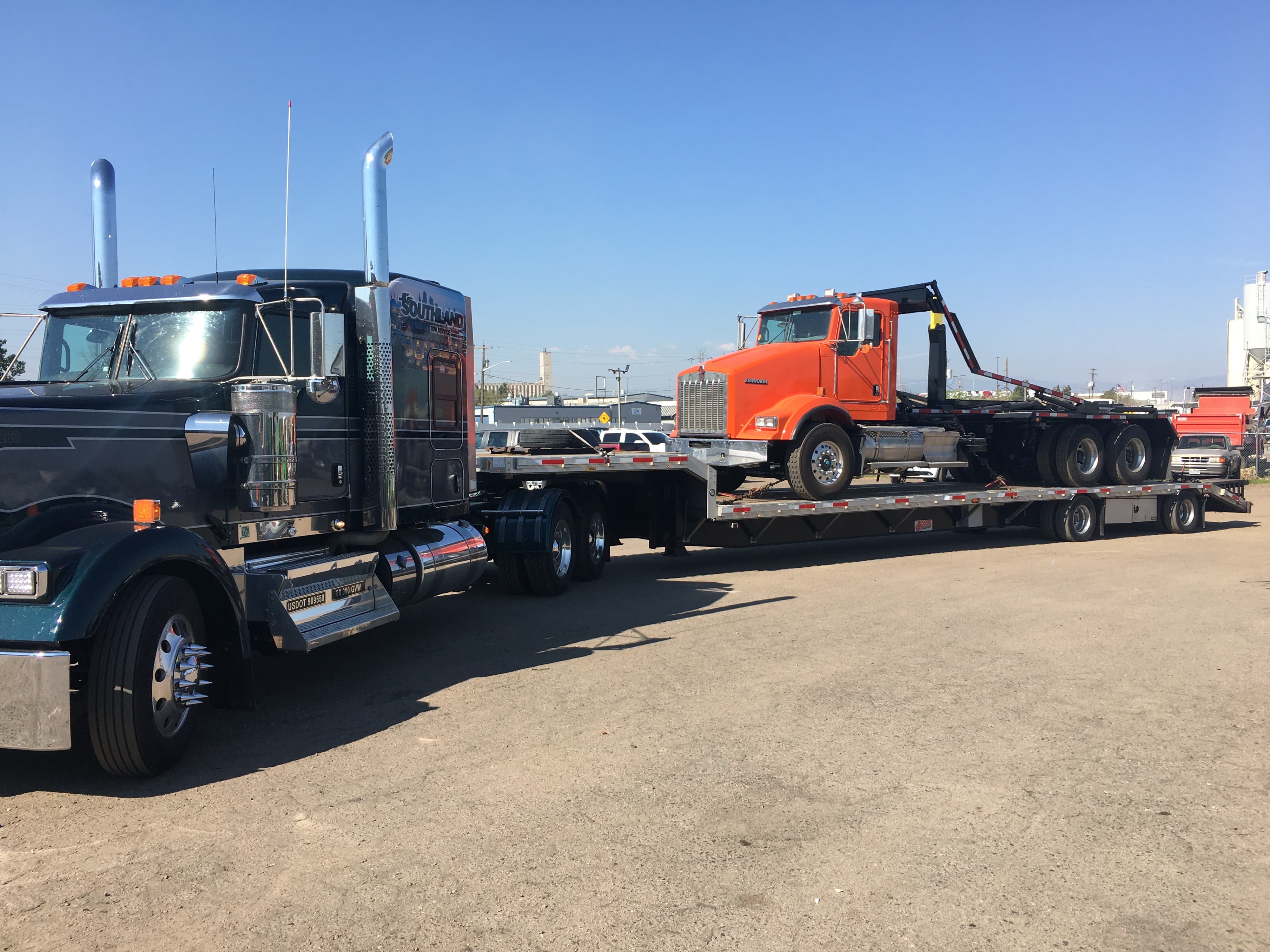 Mack roll-off truck ready for heavy hauling