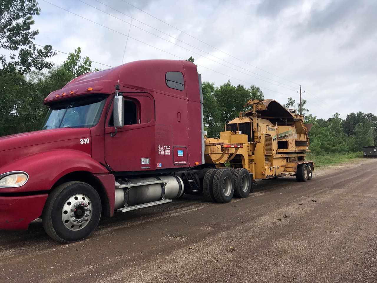Heavy-haul semi truck on the road